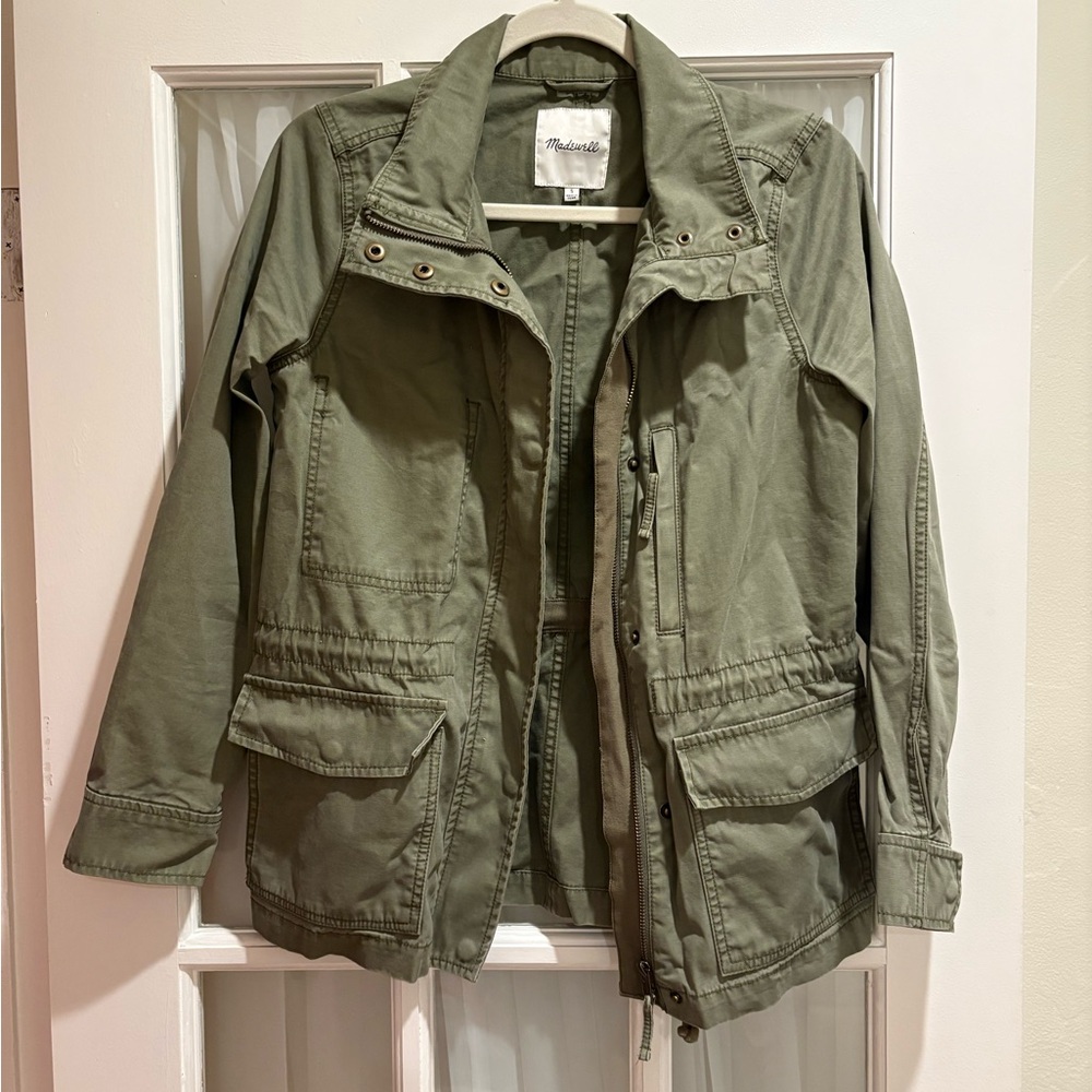 Madewell Green Utility Jacket with Relaxed Fit